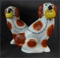 Pair Porcelain Dog Figurines