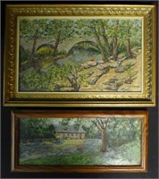 Two Impressionist Landscape Painting