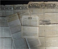 Grouping of Antique Newspaper Sections