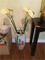 Dessert Themed Vase w/ Faux Tulips