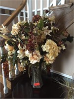 Floral Decorative Vase & Faux Flowers