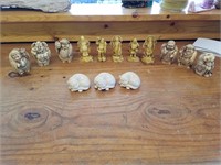 A1- HAND CARVED JAPANESE FAUX IVORY FIGURINES