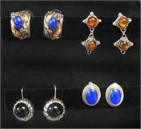 Sterling Silver & Stone Earring Assortment