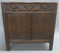 Linen Fold Oak Cabinet