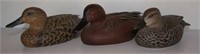 3 Wooden Duck Decoys