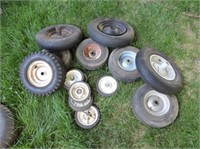 Selection of wheel barrow tires etc