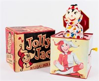Vintage Toy "Jolly" Jack-In-The-Box with Orig. Box