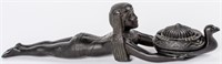 Antique Art Deco Egyptian Bronze Incense Burner
