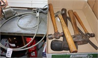 box lot hammers & cable w/pad lock