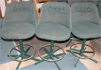 4 uphol stools, stack chair, swivel desk chair