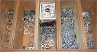 Contents of 7 drawers -bolts, screws, washers