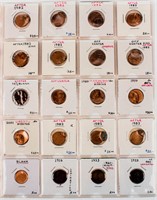 Coin (20) Mint Off-Strike Lincoln Cent Error Coins