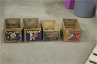 (4) VINTAGE FRUIT BOXES