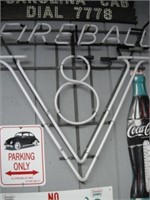 Fireball V8 Neon Sign (Asheboro, NC Dealer)