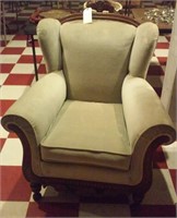 Vintage green parlor chair