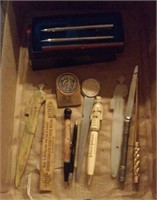Box old advertising pens / letter openers