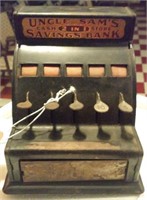 Ca 1920s 1930s toy cash register Uncle Sam's store