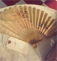 Fantastic old Japanese or Chinese paper fan