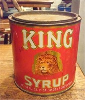 KING Syrup can with lion head