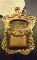 Victorian heavy brass calling card holder c1890s