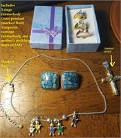 Jewelry 3 rings, cross, turquoise, mom necklace