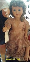 Old vintage 26" toy doll, no mark