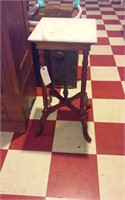 Nice ornate marble top parlor or lamp table