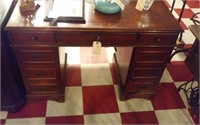 Nice wood sewing table or desk w 9 drawers
