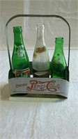 Vintage Pepsi carrier and bottles