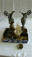 Pewter and metal decorative pieces