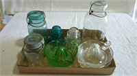 Glass canning jars, juicers, and miscellaneous