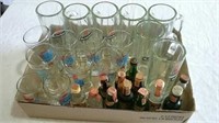 Beer glasses,mugs and miniature liquor bottles