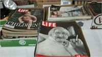 Three boxes Life magazines