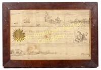 Providence Marine Society Member Certificate 1815