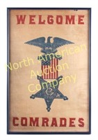 Civil War GAR Veteran Reunion Banner c.1870-1880
