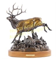On Blue Grouse Ridge Elk Bronze by Terry Murphy