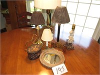 Asst. with 4 Lamps, Decorative Box, Wall Mirror, p