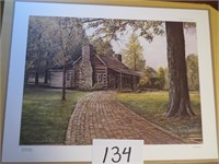 Unframed Fred Thrasher Print – “The Cabin on the 0