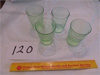 Set of 4 Antique Juice Glasses