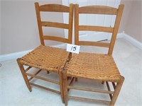 (2) Can Bottom Ladder Back Chairs