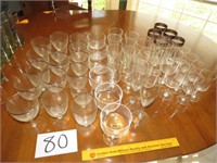 (49) Assorted Glasses, Mostly Stem Glasses