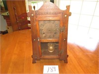 Antique Mantle Clock W/Pendulum & Key included.  s