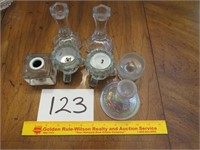 7 Candlestick Holders w/1 Imperial and 2 Crystal s