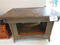 Antique Wicker Table –42.5 W X 26” D X 30.5 T
