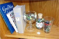 LOT: MARBLES AND COOK BOOKS