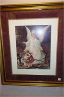 GUARDIAN ANGELNPRINT - FRAMED AND MATTED - 30" X