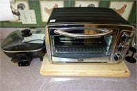 3 PC. CUTTING BOARD,  OSTER TOASTER OVEN AND