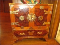 Ornate Ladies Chest with Walnut Inlay