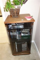 1980'S GLASS DOOR STEREO CABINET W/100 +  COUNTRY