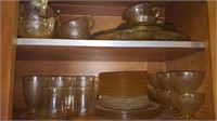 Large Lot of Amber Glassware
